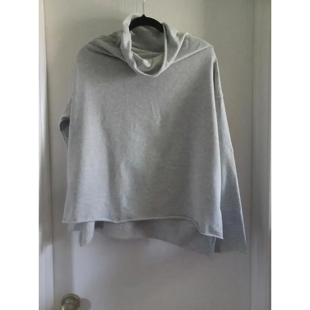 Nike Yoga Women's Core Brushed Fleece Funnel-Neck Top S Light Grey - Picture 2 of 4